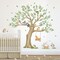 Kids Large Tree Wall Stickers Animal Tree Fox Owl Peel (Multi)